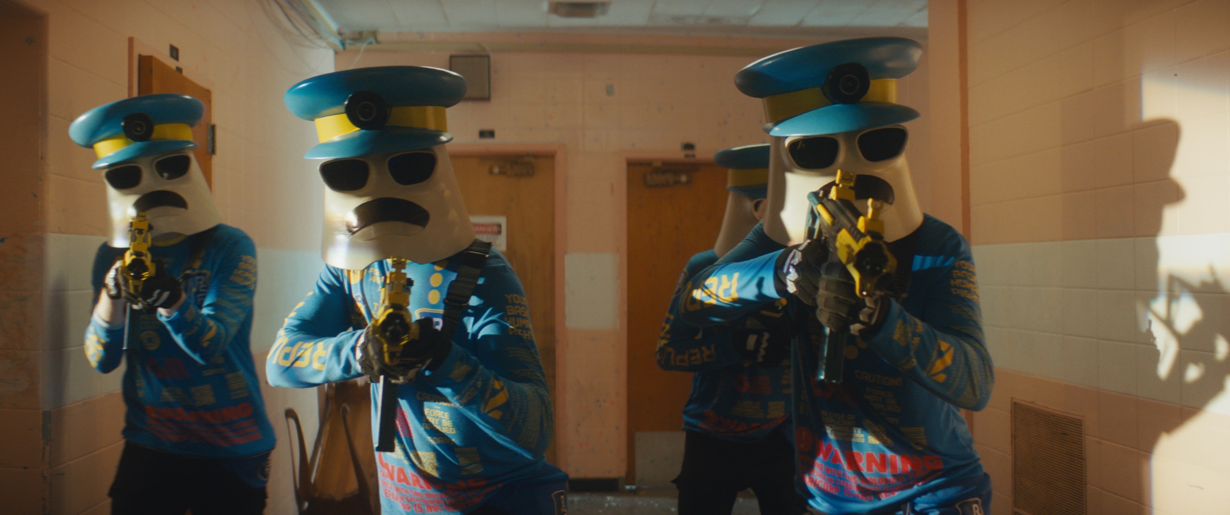 Clone Cops production still 20 - behind the scenes scene from the 2025 indie sci-fi comedy film Clone Cops featuring action and comedy